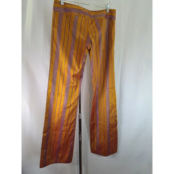 Alvin Valley Vintage 100% Silk Low Rise Wide Leg Flare Pants Size 4/26 (F05)
